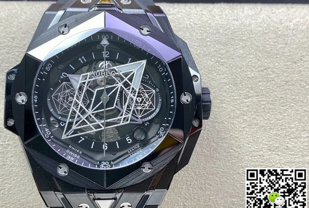 Hublot Big Bang Sang Bleu II 418.CX.1114.RX.MXM20 BB Factory 1:1 Best Edition Replica Watch Black Ceramic Case
